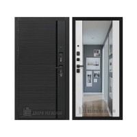 Стайл Z, цвет Чёрная Мягкая Шагрень, панель - Стайл z цвет Белоснежная мягкая шагрень с зеркалом