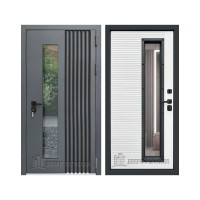 Уличная RX-17 Термо, цвет Муар ral 7016, панель - rx-17 цвет ПВХ Белая матовая