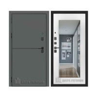 SL-1, цвет Графит мягкая шагрень, панель - sl-1 цвет Белая Мягкая Шагрень + Зеркало