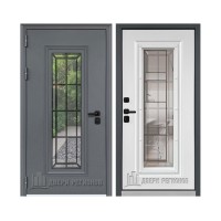 Уличная RX-10 Термо, цвет Муар ral 7024, панель - rx-10 цвет ПВХ Белая матовая