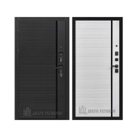 Стайл, цвет Чёрная Мягкая Шагрень, панель - Стайл цвет Белоснежная мягкая шагрень