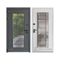 Уличная Исландия Термо 6149, цвет ral 7024 Антрацит, панель - Исландия 6149 цвет ral 9016 Белый