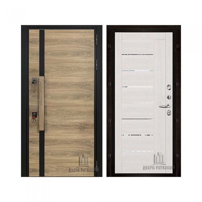 Уличная Royal Nord (Роял Норд) Термо (Ширина 887 мм), цвет Дуб, панель - light 2110 (зеркало) цвет Капучино велюр