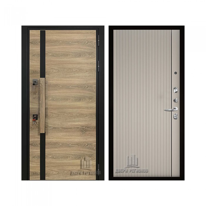 Уличная Royal Nord (Роял Норд) Термо (Ширина 887 мм), цвет Дуб, панель - Лайн 1 цвет Галечный серый