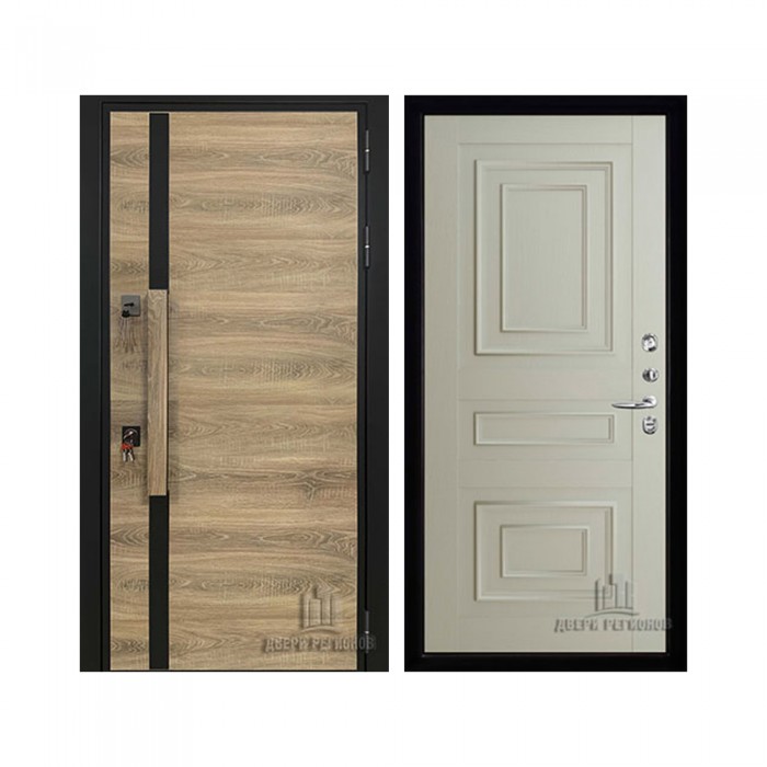 Уличная Royal Nord (Роял Норд) Термо (Ширина 887 мм), цвет Дуб, панель - 62001 цвет Светло-серый Серена