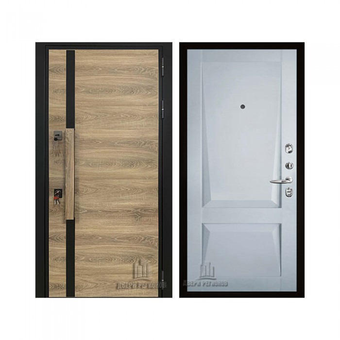 Уличная Royal Nord (Роял Норд) Термо (Ширина 887 мм), цвет Дуб, панель - perfecto цвет Светло-серый бархат