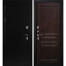 Дверь Термо-1/ ФЛ-49 Черное серебро / Тиковое дерево