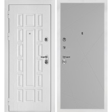 Дверь Квадро-124/PR- 103 Белый дуб фактурный / Агат