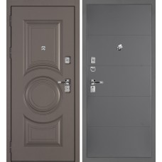 Дверь Плаза-177/PR-35 Коричнево-серый / Серый