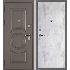 Дверь Плаза-177/PR-103 Коричнево-серый / Бетон светлый
