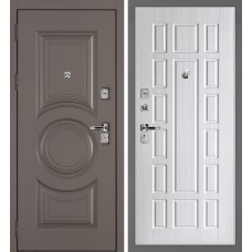Дверь Плаза-177/PR-124 Коричнево-серый / Сандал белый