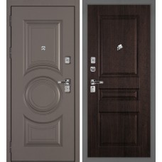 Дверь Плаза-177/PR-150 Коричнево-серый / Дуб мореный