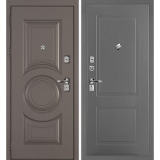 Дверь Плаза-177/PR-167 Коричнево-серый / Серый