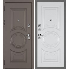 Дверь Плаза-177/PR-177 Коричнево-серый / Белый