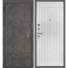 Дверь Тетра-126/PR-124 Бетон темный / Белый ясень