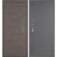 Дверь Тетра-181/PR-35 Коричнево-серый / Серый
