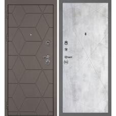 Дверь Тетра-181/PR-103 Коричнево-серый / Бетон светлый