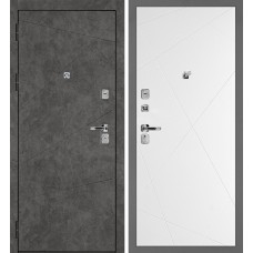 Дверь Урбан-127/PR-103 Бетон темный / Белый