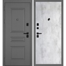 Дверь Октава-150/PR-103 Серый / Бетон светлый