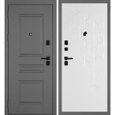 Дверь Октава-150/PR-126 Серый / Белый