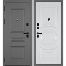 Дверь Октава-150/PR-177 Серый / Белый