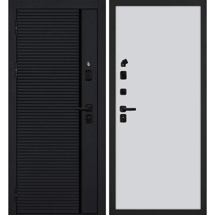 Дверь Скамбио Порте Галактика-173/Гладкая Черный мягкая шагрень / Агат