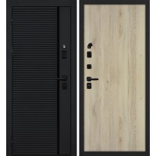 Галактика-173/Гладкая Черный мягкая шагрень / Дуб молочный