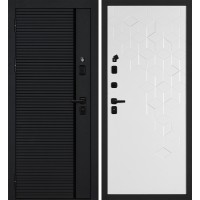 Галактика-173/PR- 126 Черный мягкая шагрень / Белый