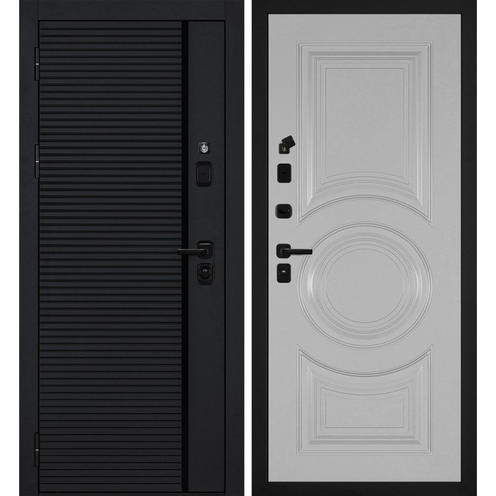 Дверь Скамбио Порте Галактика-173/PR- 177 Черный мягкая шагрень / Агат