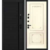 Галактика-173/Smalta 14 Черный мягкая шагрень / Слоновая кость ral 1013 патина шампань