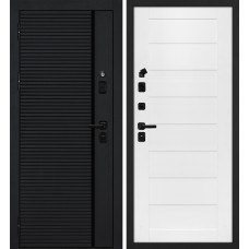 Галактика-173/ТЕХНО-708 Черный мягкая шагрень / Белоснежный