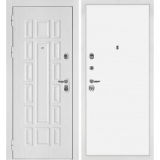 Квадро-124/Гладкая Белый дуб фактурный / Белый