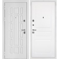 Квадро-124/Smalta-01 Белый дуб фактурный / Белый ral 9003