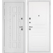 Квадро-124/Smalta-01 Белый дуб фактурный / Белый ral 9003