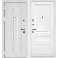 Квадро-124/Smalta-06 Белый дуб фактурный / Белый ral 9003