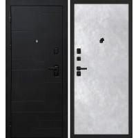 Лабиринт-201/Гладкая Черный мягкая шагрень / Серый бетон