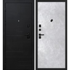 Лабиринт-201/Гладкая Черный мягкая шагрень / Серый бетон