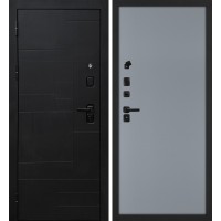 Лабиринт-201/Гладкая Черный мягкая шагрень / Серый матовый