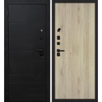 Лабиринт-201/Гладкая Черный мягкая шагрень / Дуб молочный