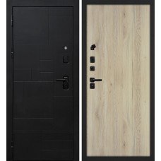 Лабиринт-201/Гладкая Черный мягкая шагрень / Дуб молочный