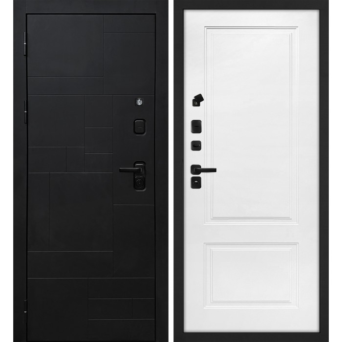 Дверь Скамбио Порте Лабиринт-201/ПДЕ-04 Черный мягкая шагрень / Жасмин