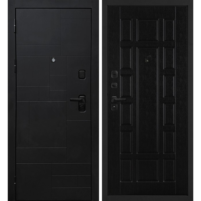 Дверь Скамбио Порте Лабиринт-201/PR-124 Черный мягкая шагрень / Венге