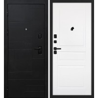 Лабиринт-201/Смальта-01 Черный мягкая шагрень / Белый ral 9003