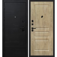 Лабиринт-201/Версаль-2 Черный мягкая шагрень / Дуб песочный