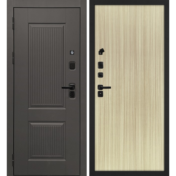 Дверь Скамбио Порте Линэя-214/Гладкая Коричнево-серый / Эвкалипт австралийский