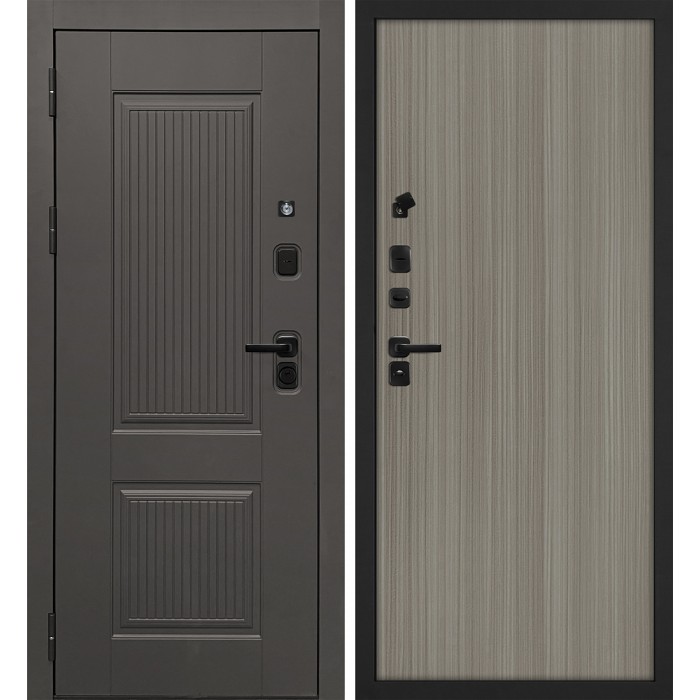 Дверь Скамбио Порте Линэя-214/Гладкая Коричнево-серый / Эвкалипт португальский