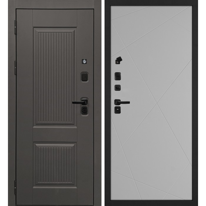 Дверь Скамбио Порте Линэя-214/PR-103 Коричнево-серый / Агат