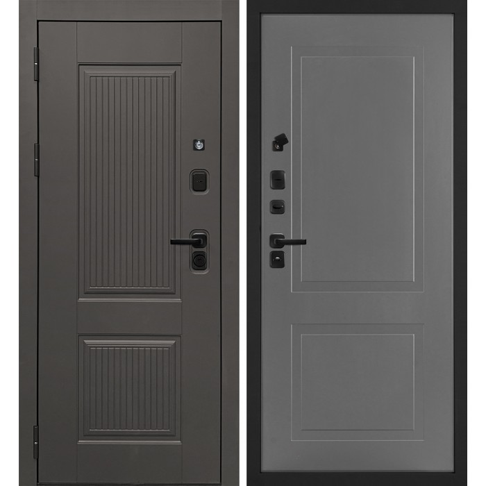 Дверь Скамбио Порте Линэя-214/PR-167 Коричнево-серый / Серый