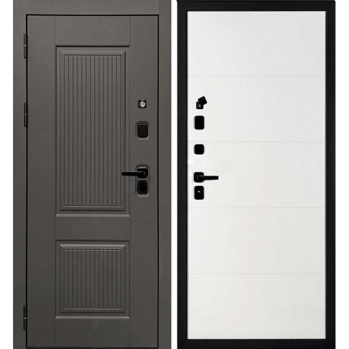 Дверь Скамбио Порте Линэя-214/PR-35 Коричнево-серый / Белый