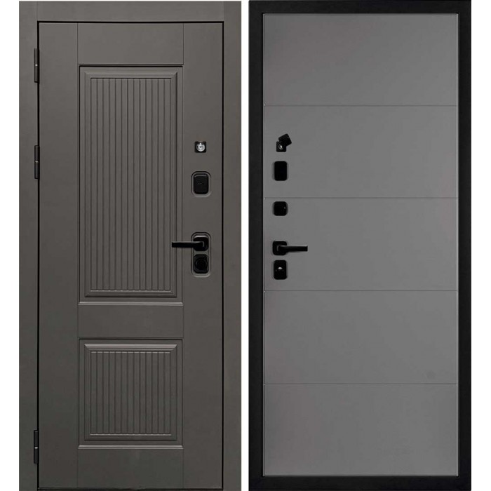 Дверь Скамбио Порте Линэя-214/PR-35 Коричнево-серый / Серый